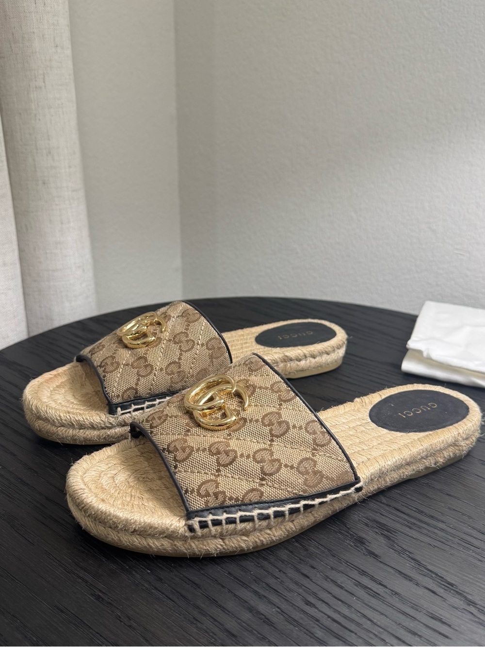 Gucci Matelasse Pilar GG Canvas Espadrille Sandals 38